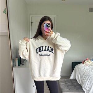 edikted malibu cream hoodie